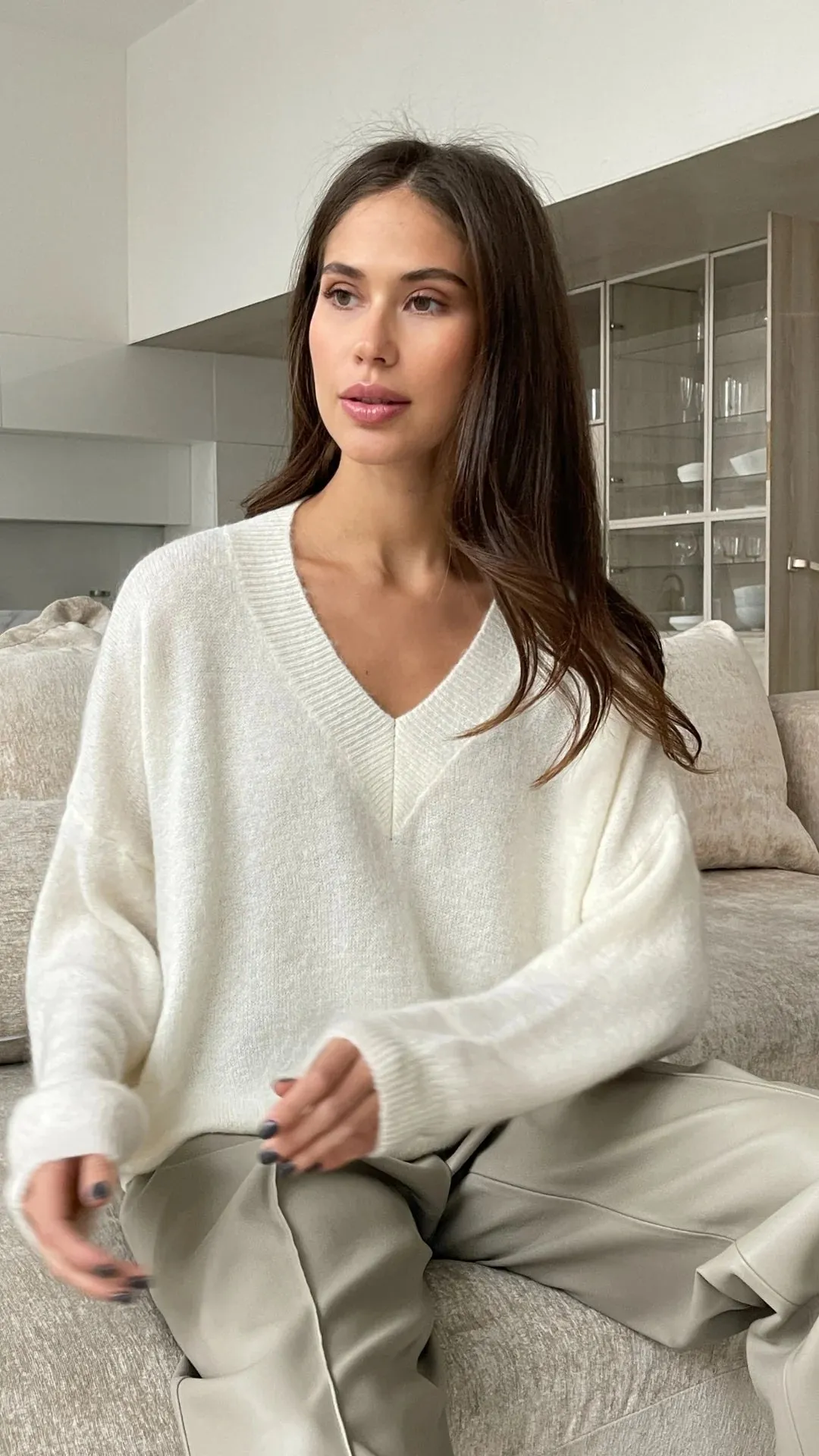 April Alpaca Sweater (White)