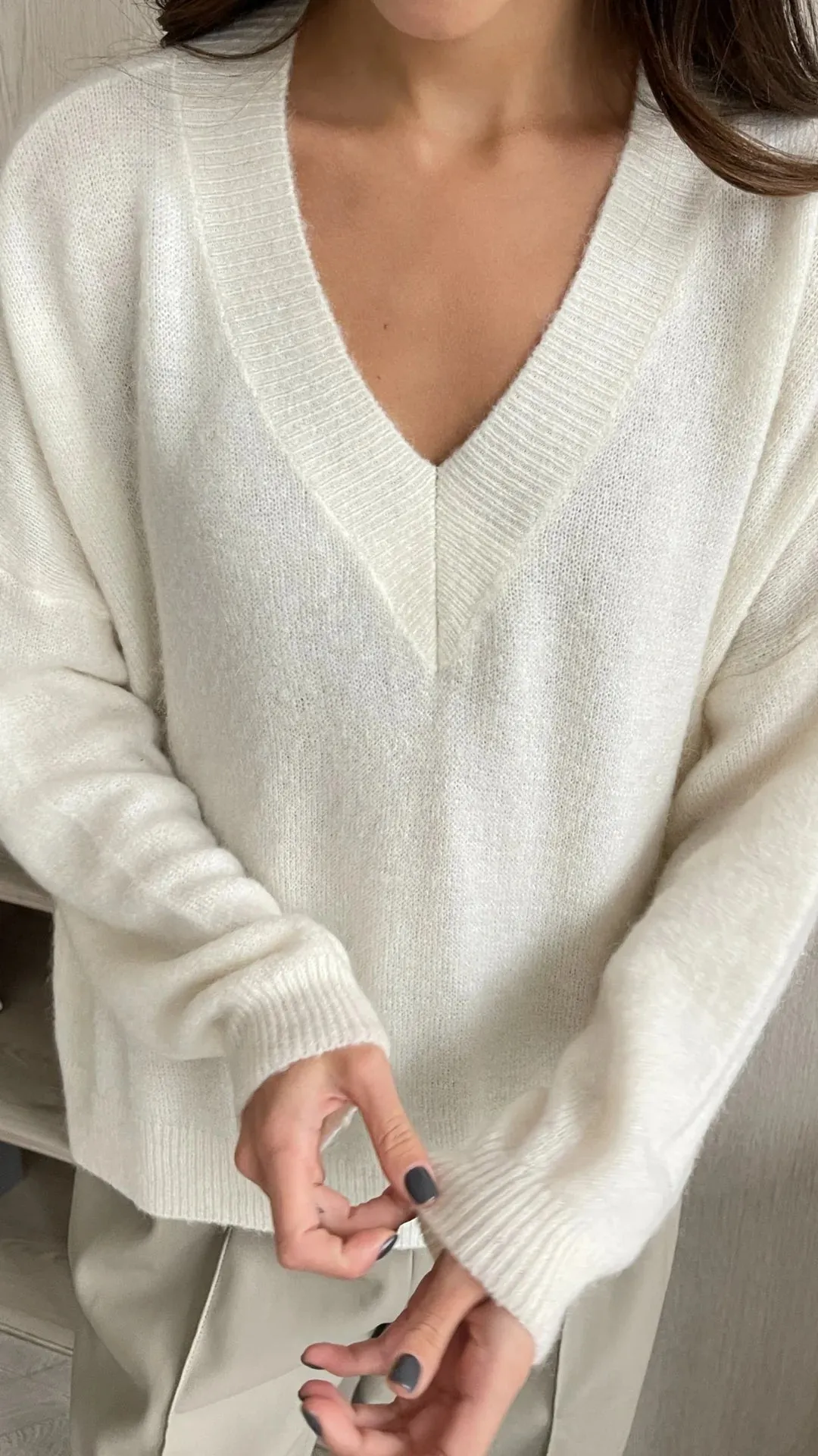 April Alpaca Sweater (White)