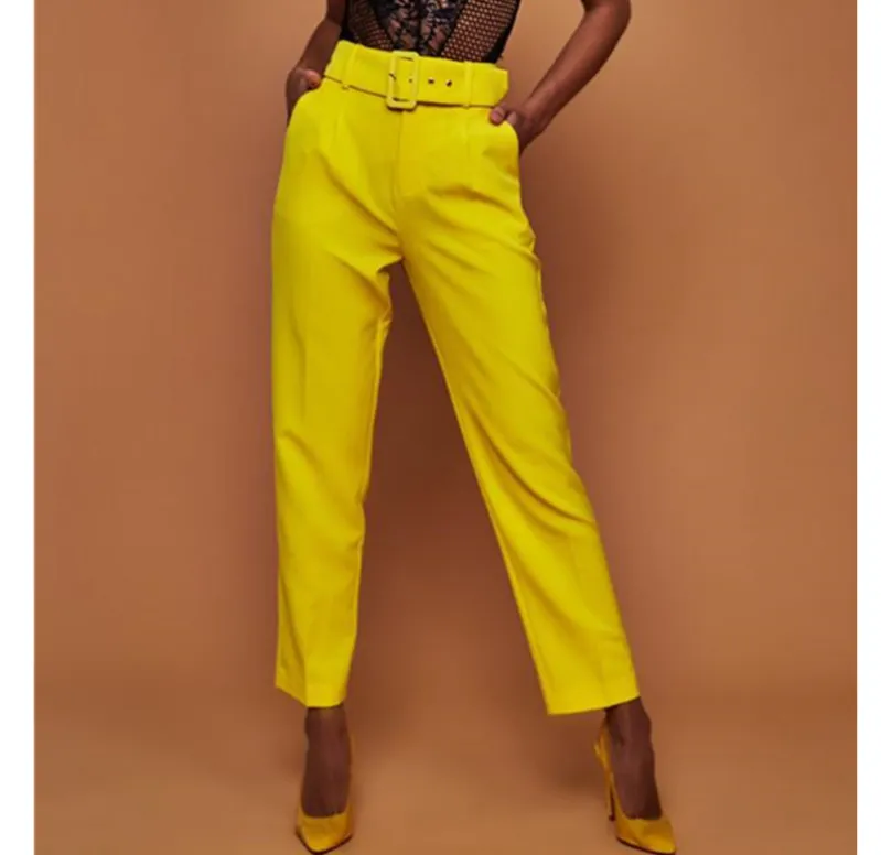 Buckle Straight Pants
