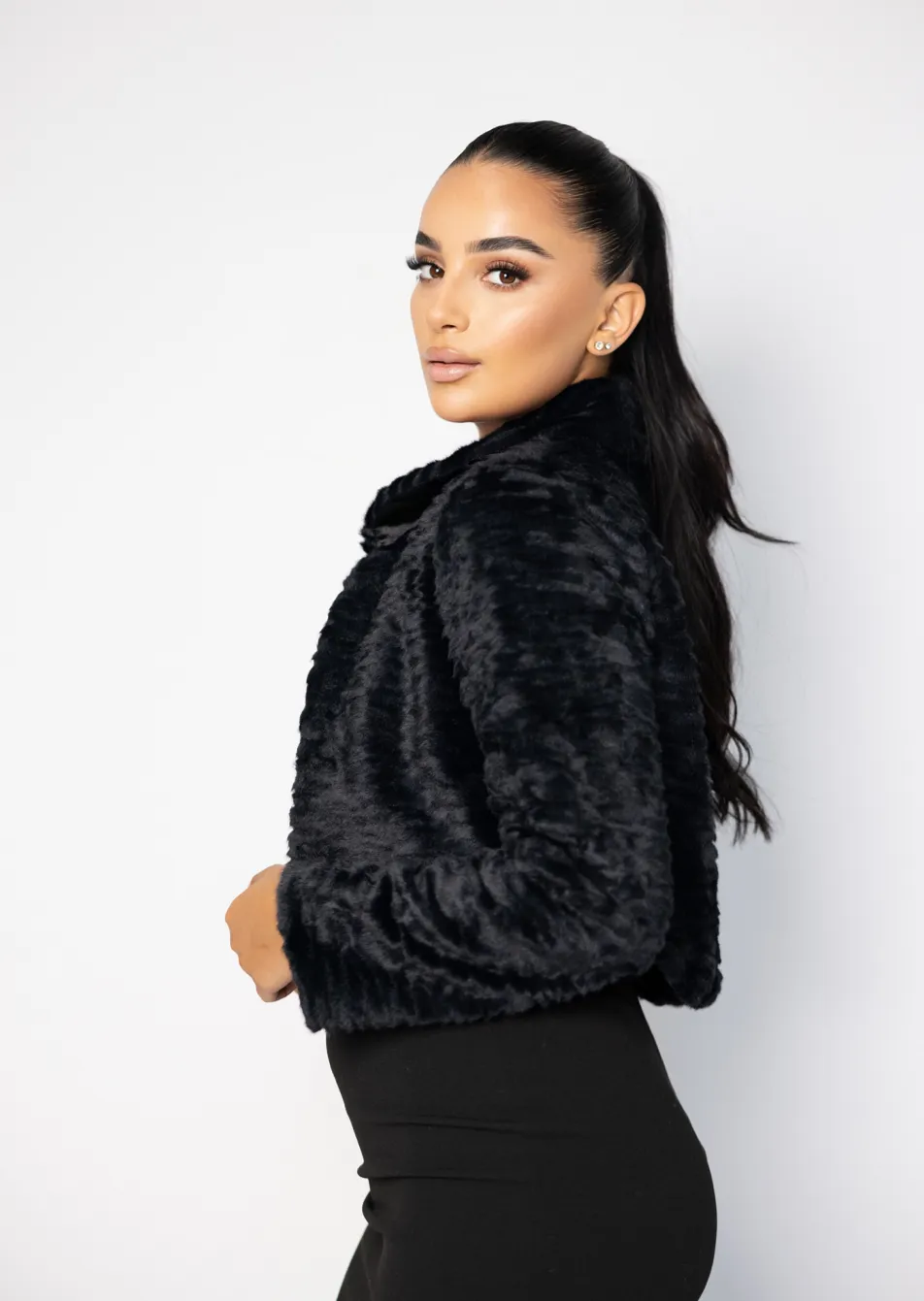 Casablanca Black Fur Jacket
