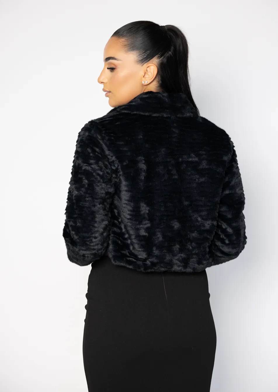 Casablanca Black Fur Jacket