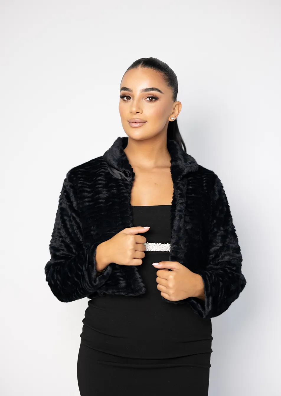 Casablanca Black Fur Jacket