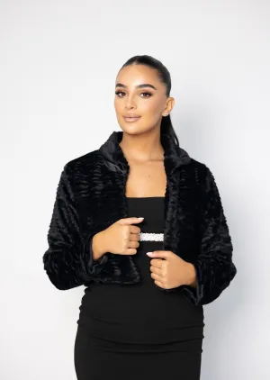 Casablanca Black Fur Jacket