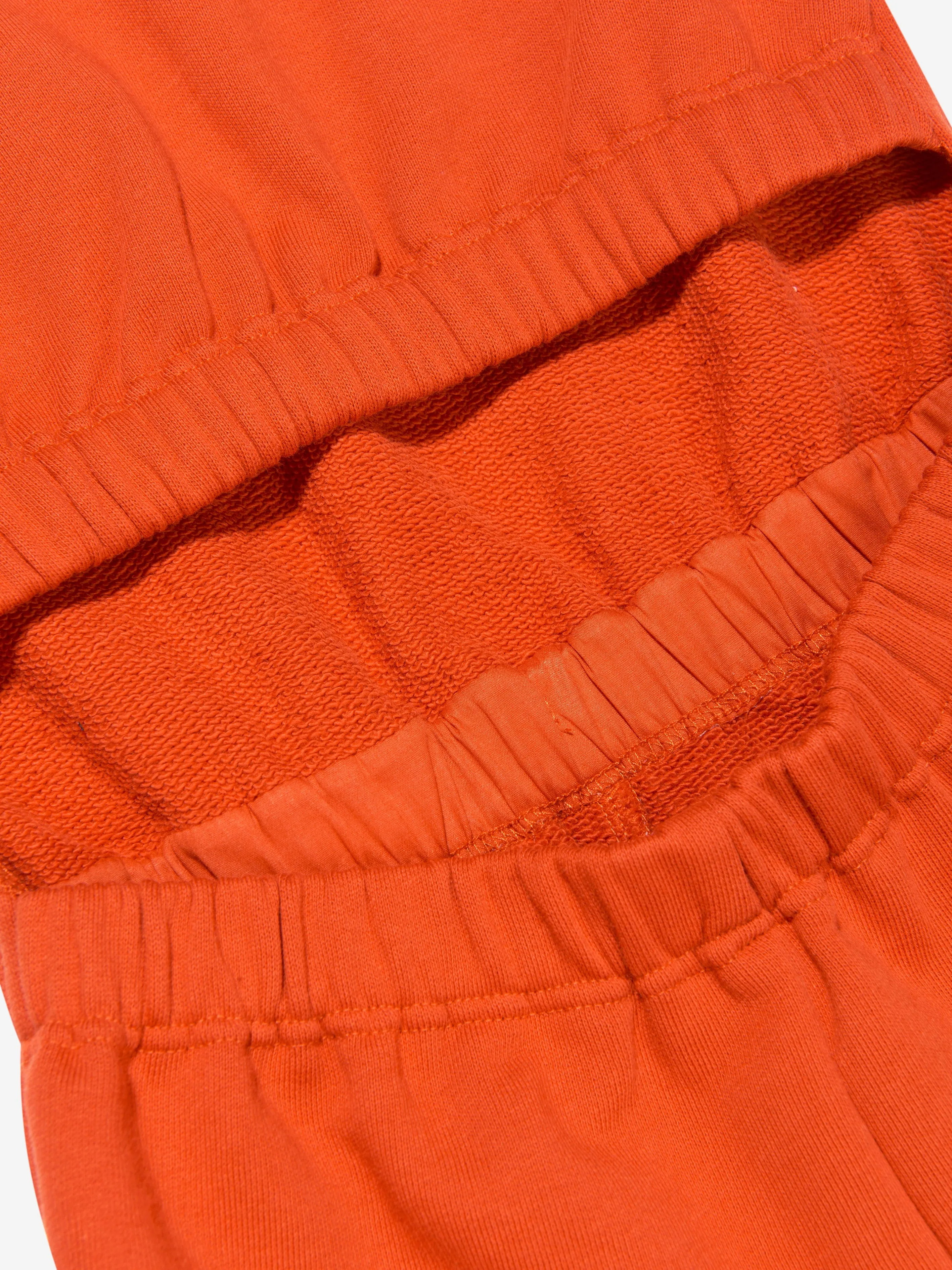 Chloé Girls Organic Cotton Sleeveless Playsuit in Orange