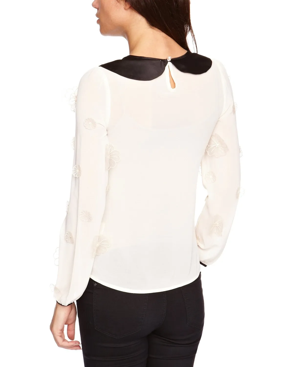 Darling Women's Safia Floral Applique Chiffon Blouse