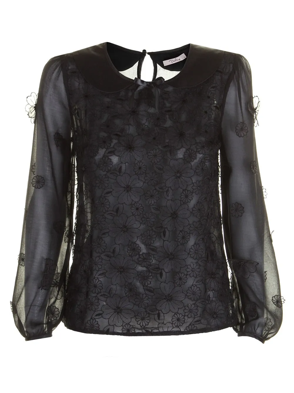 Darling Women's Safia Floral Applique Chiffon Blouse