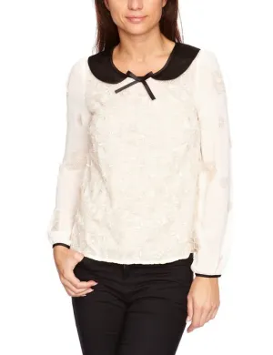 Darling Women's Safia Floral Applique Chiffon Blouse