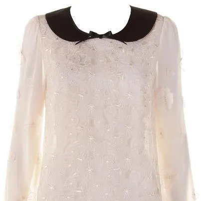 Darling Women's Safia Floral Applique Chiffon Blouse