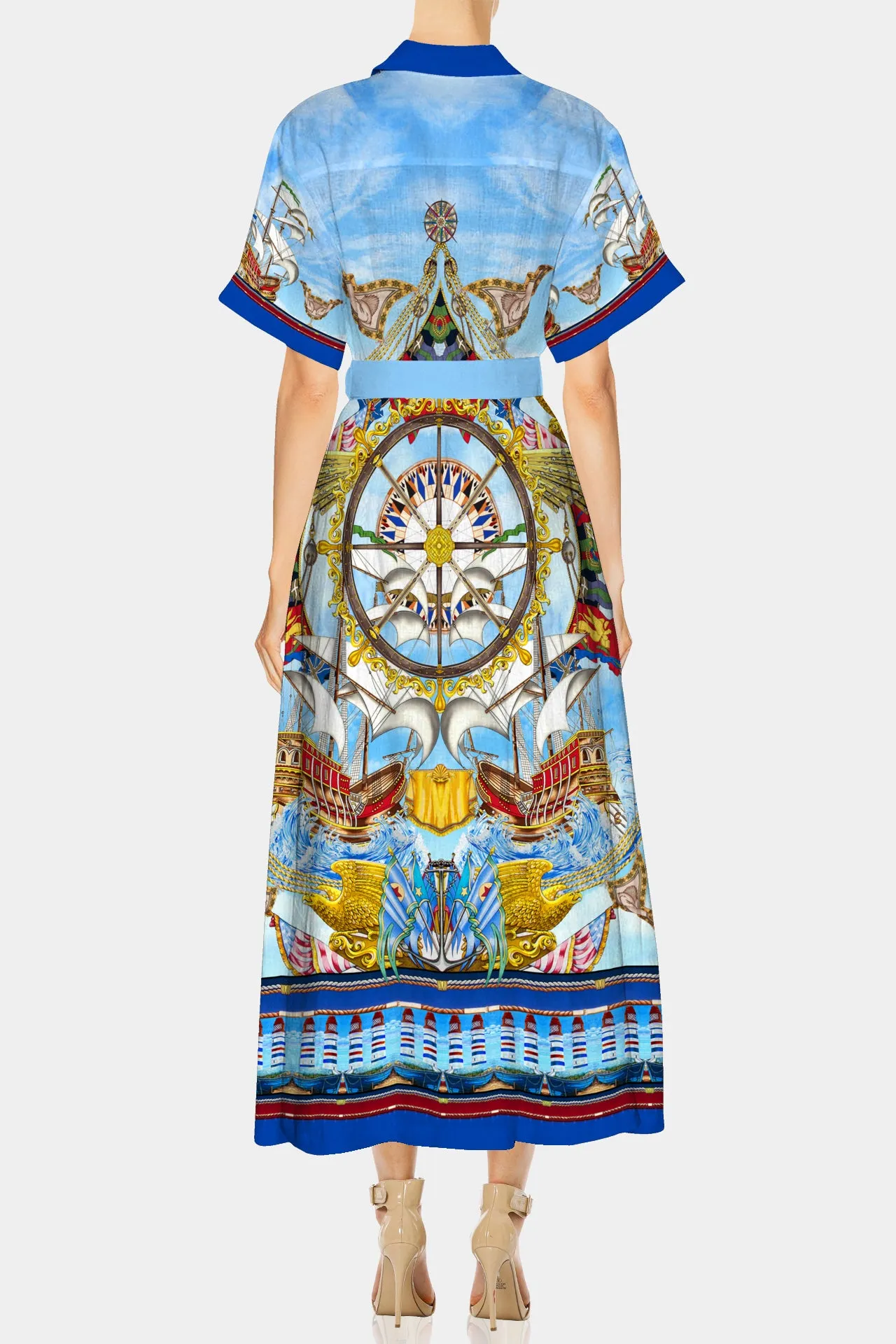 Designer Shirt Dress Midi Length