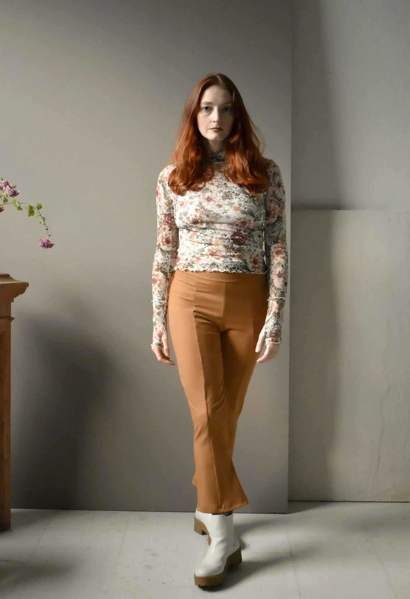Doppel Pant in Camel Rib