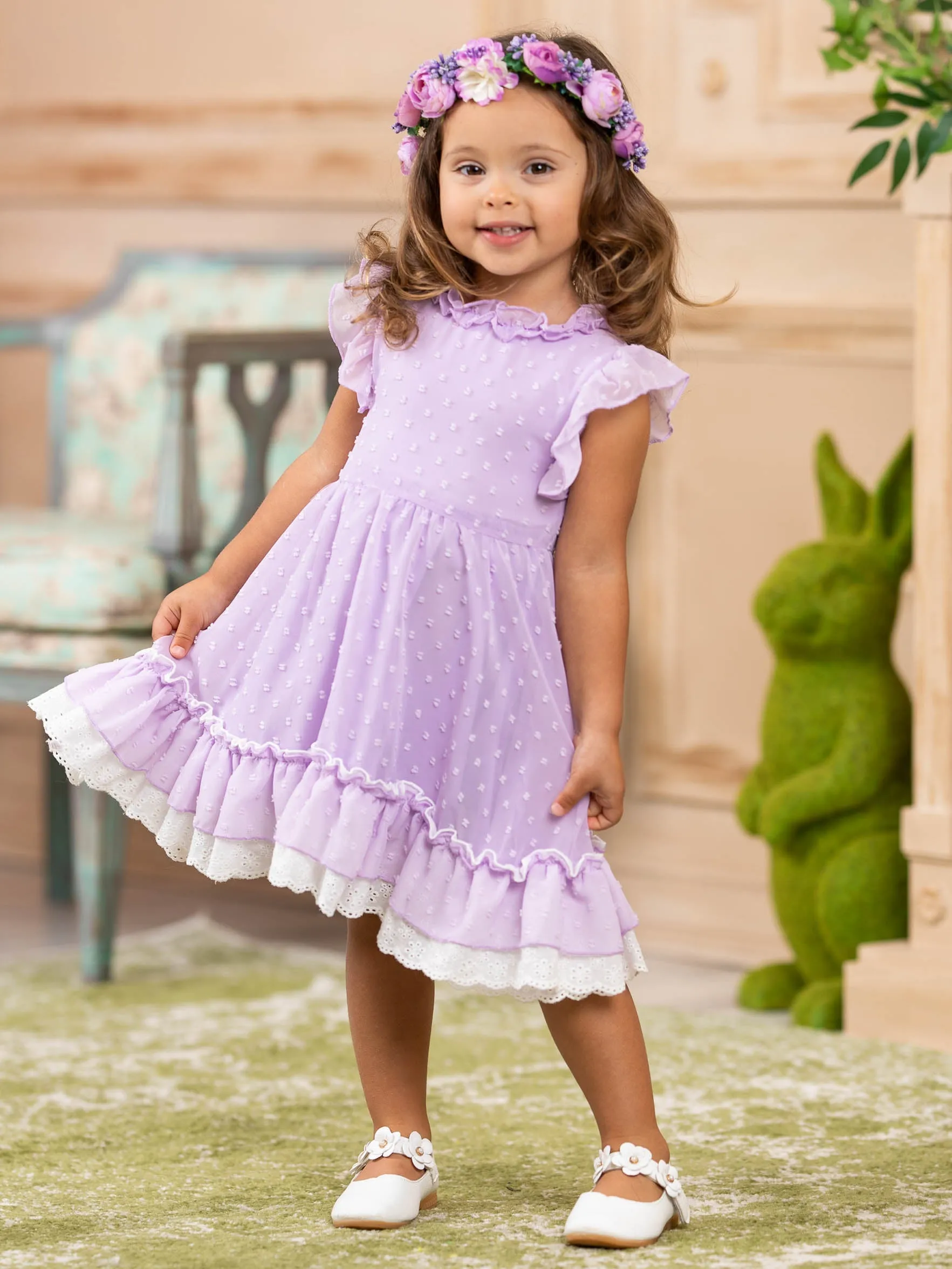 Girls Create Your Own Sunshine Lilac Summer Dress