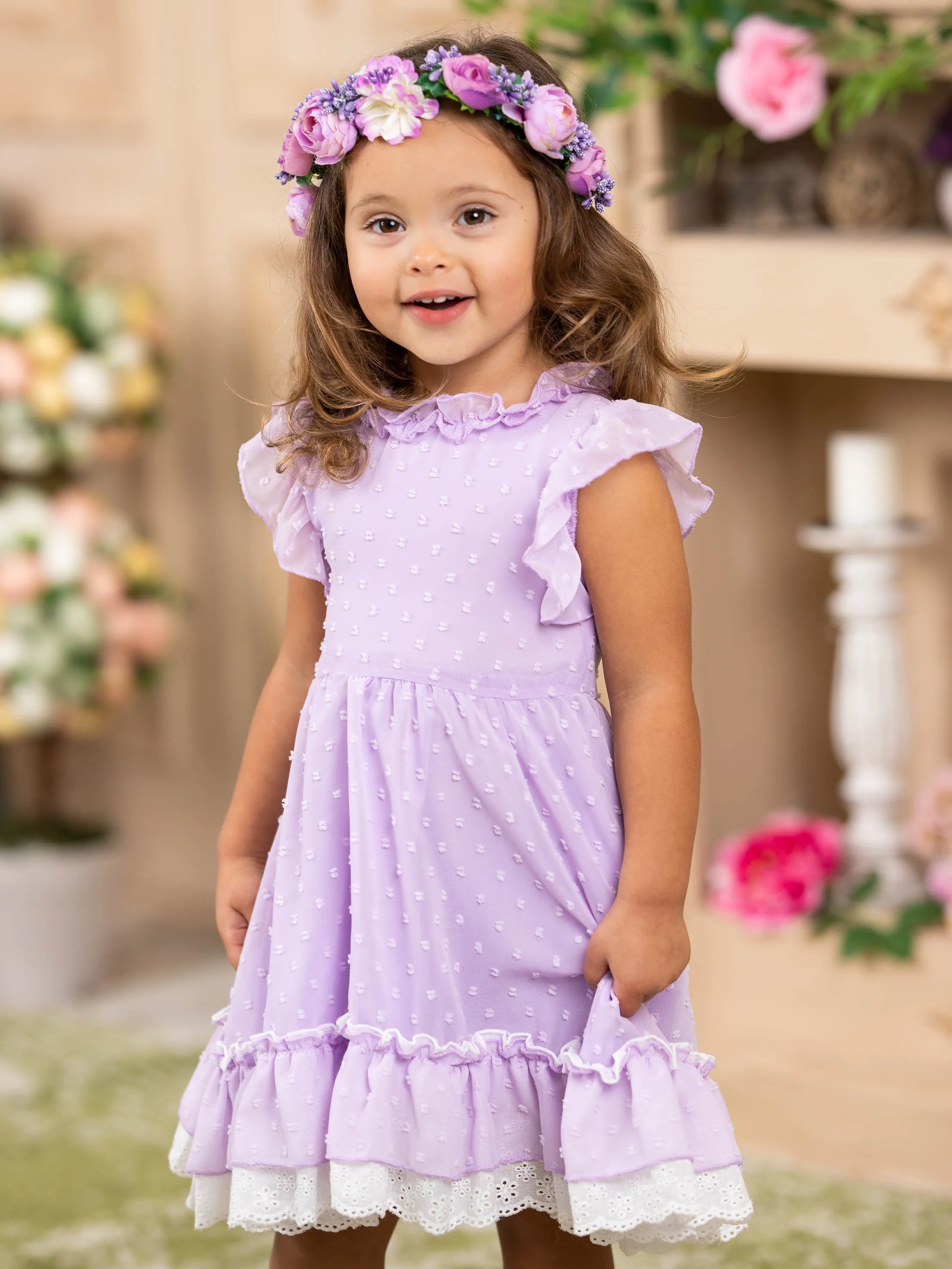 Girls Create Your Own Sunshine Lilac Summer Dress