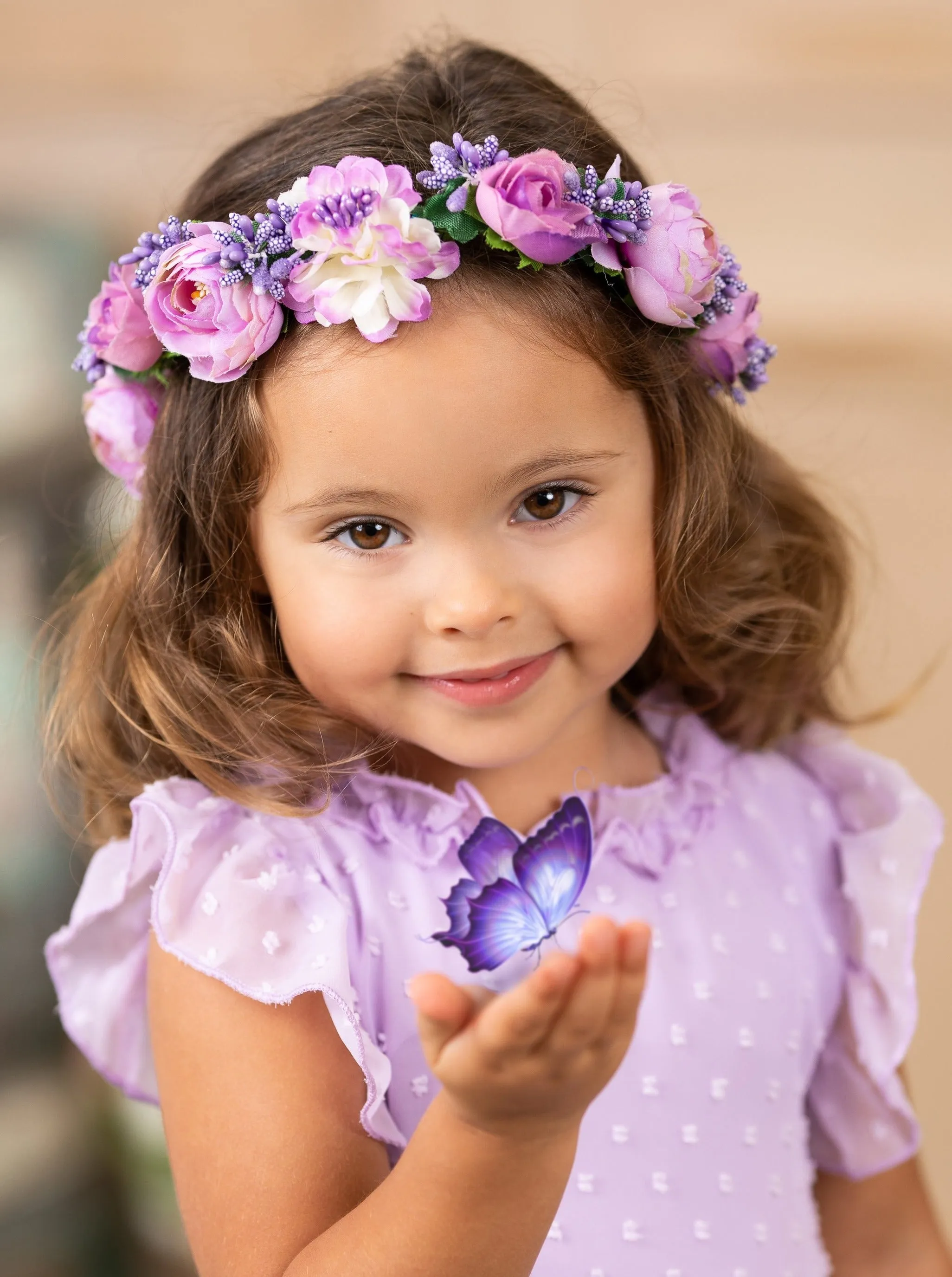 Girls Create Your Own Sunshine Lilac Summer Dress