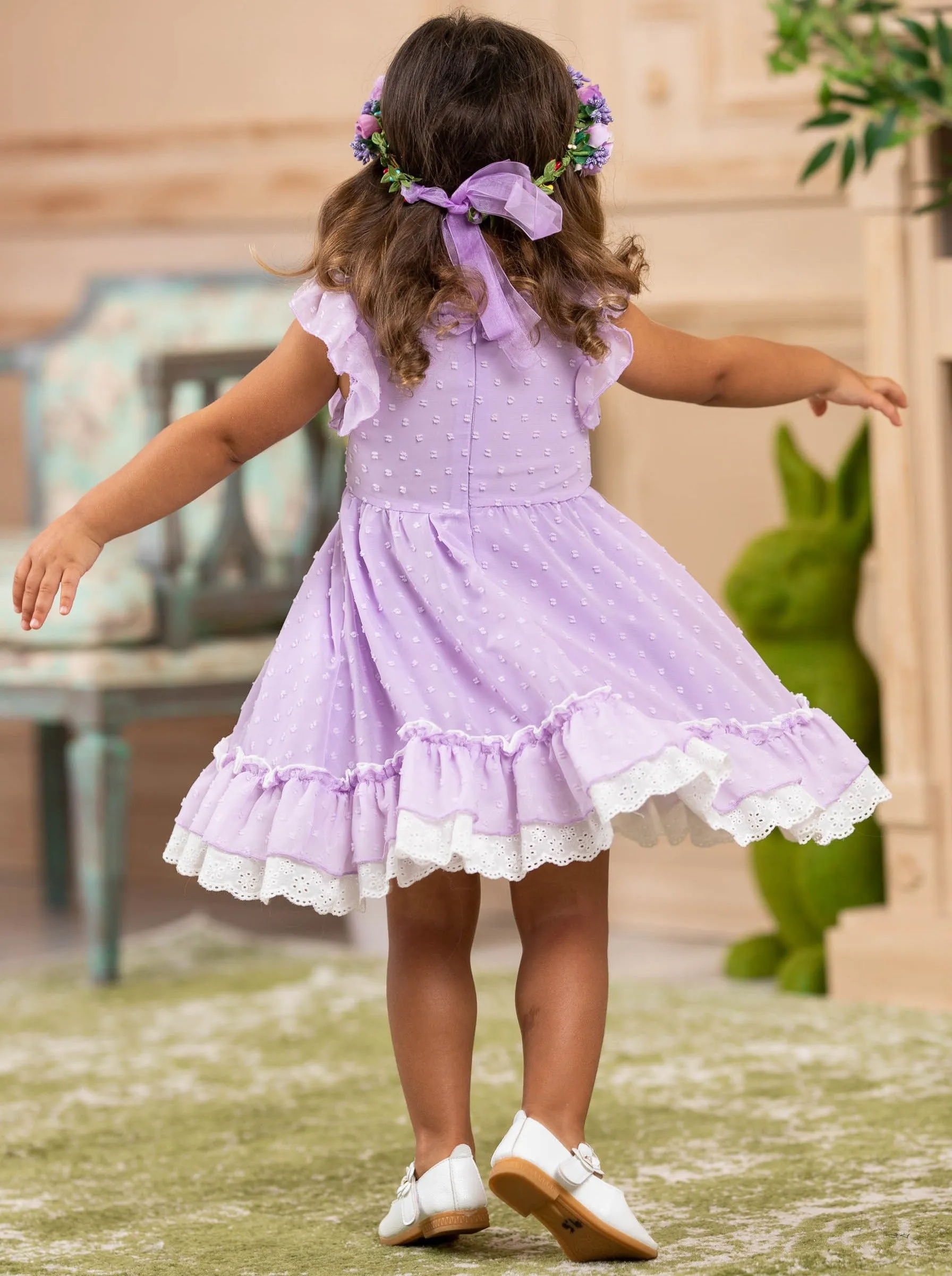 Girls Create Your Own Sunshine Lilac Summer Dress