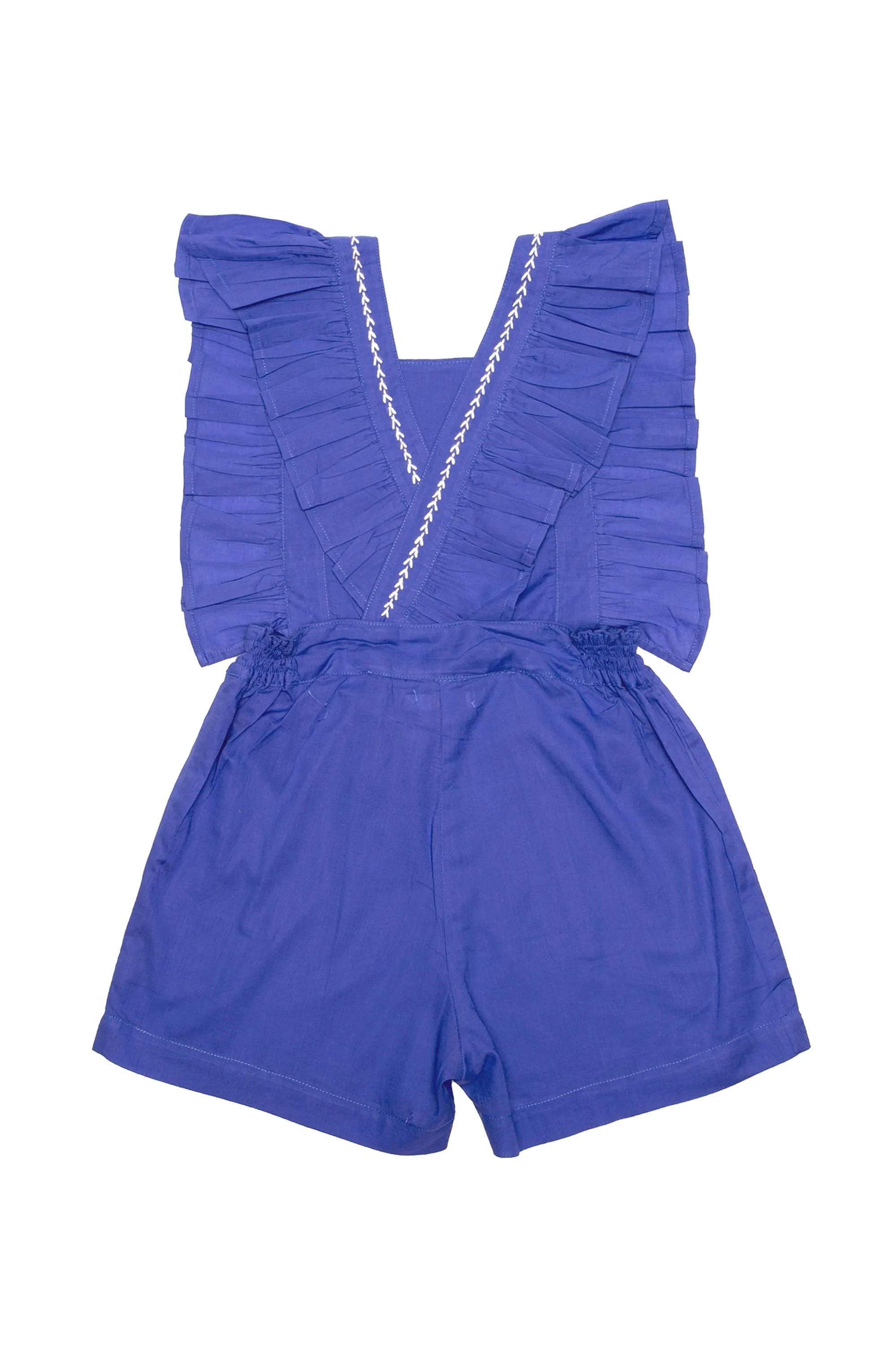 Kallisto Playsuit Sapphire w/ Patchwork & Hand Stitch
