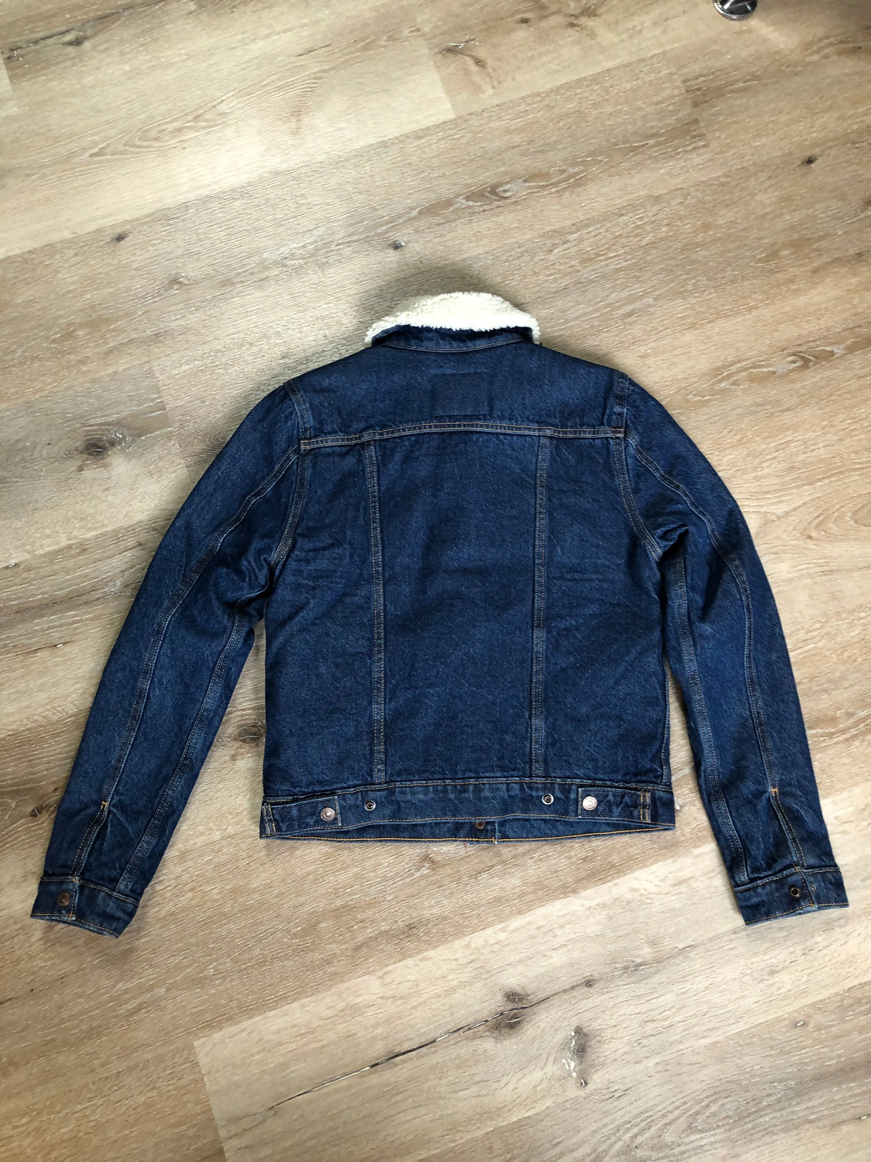 Levi’s Medium Wash Denim Sherpa Trucker Jacket, SOLD