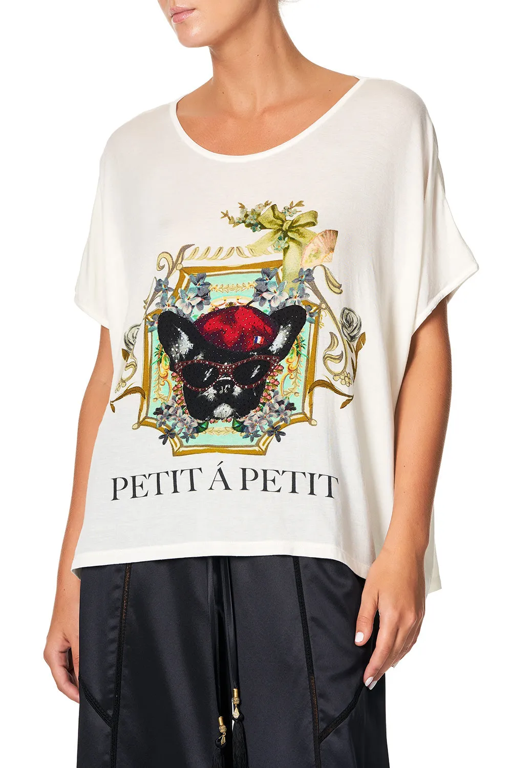 LOOSE FIT ROUND NECK TEE JOIE DE VIVRE