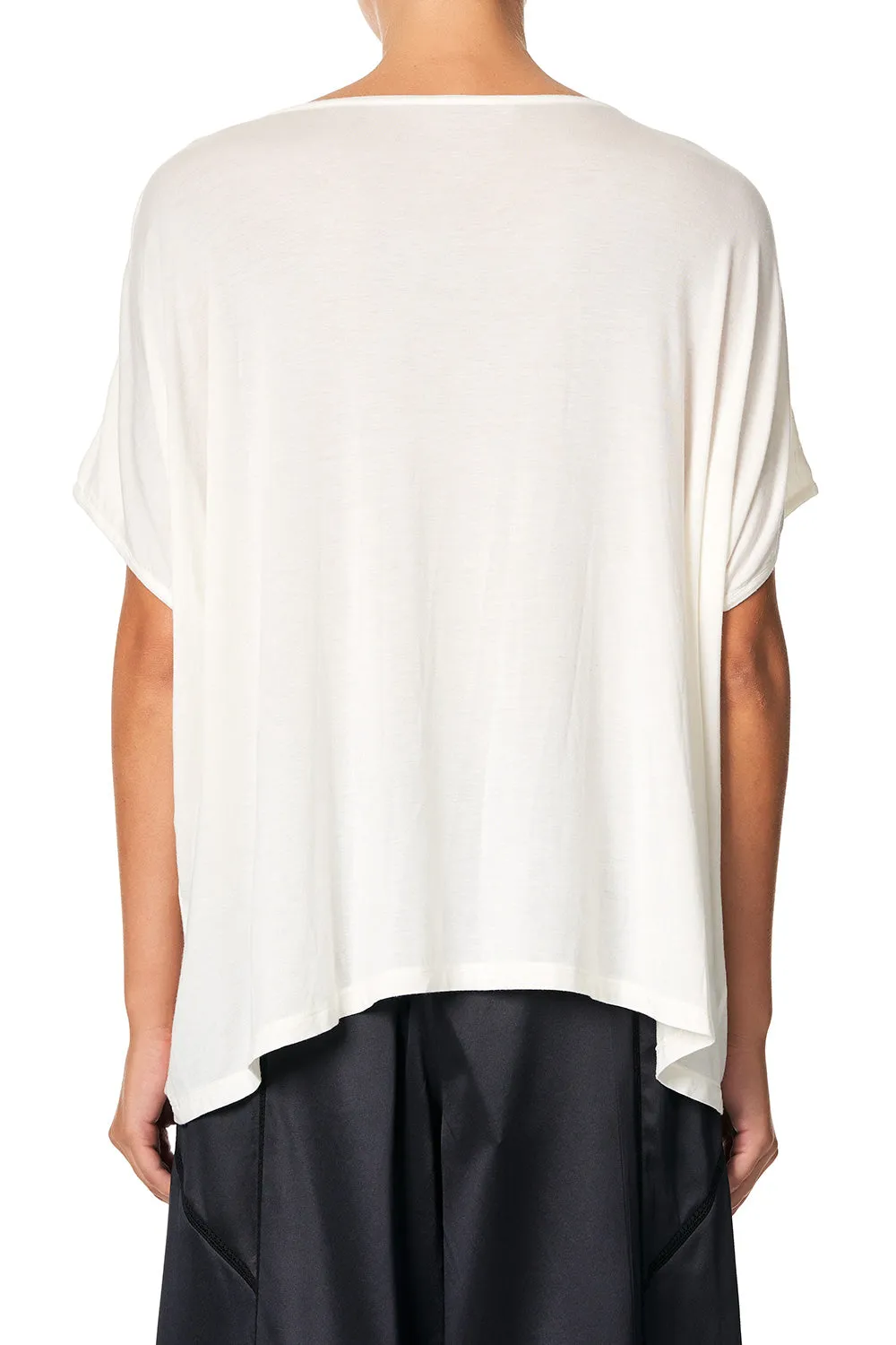 LOOSE FIT ROUND NECK TEE JOIE DE VIVRE