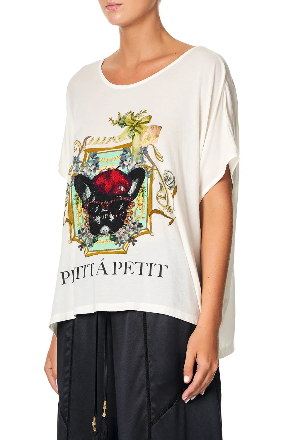 LOOSE FIT ROUND NECK TEE JOIE DE VIVRE