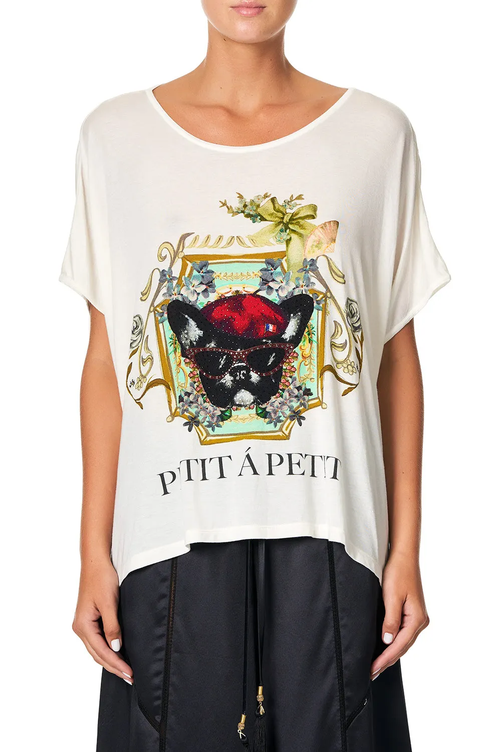 LOOSE FIT ROUND NECK TEE JOIE DE VIVRE