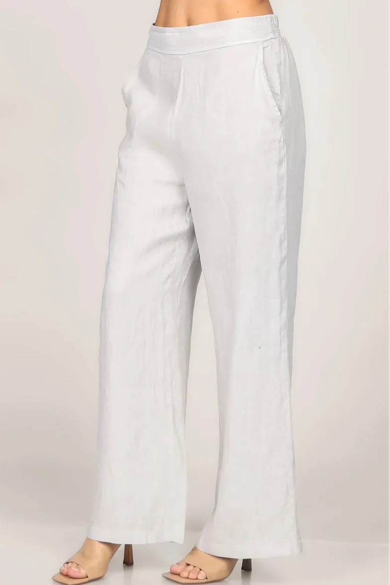 M.Rena Straight Leg Linen Pant Wind Chime