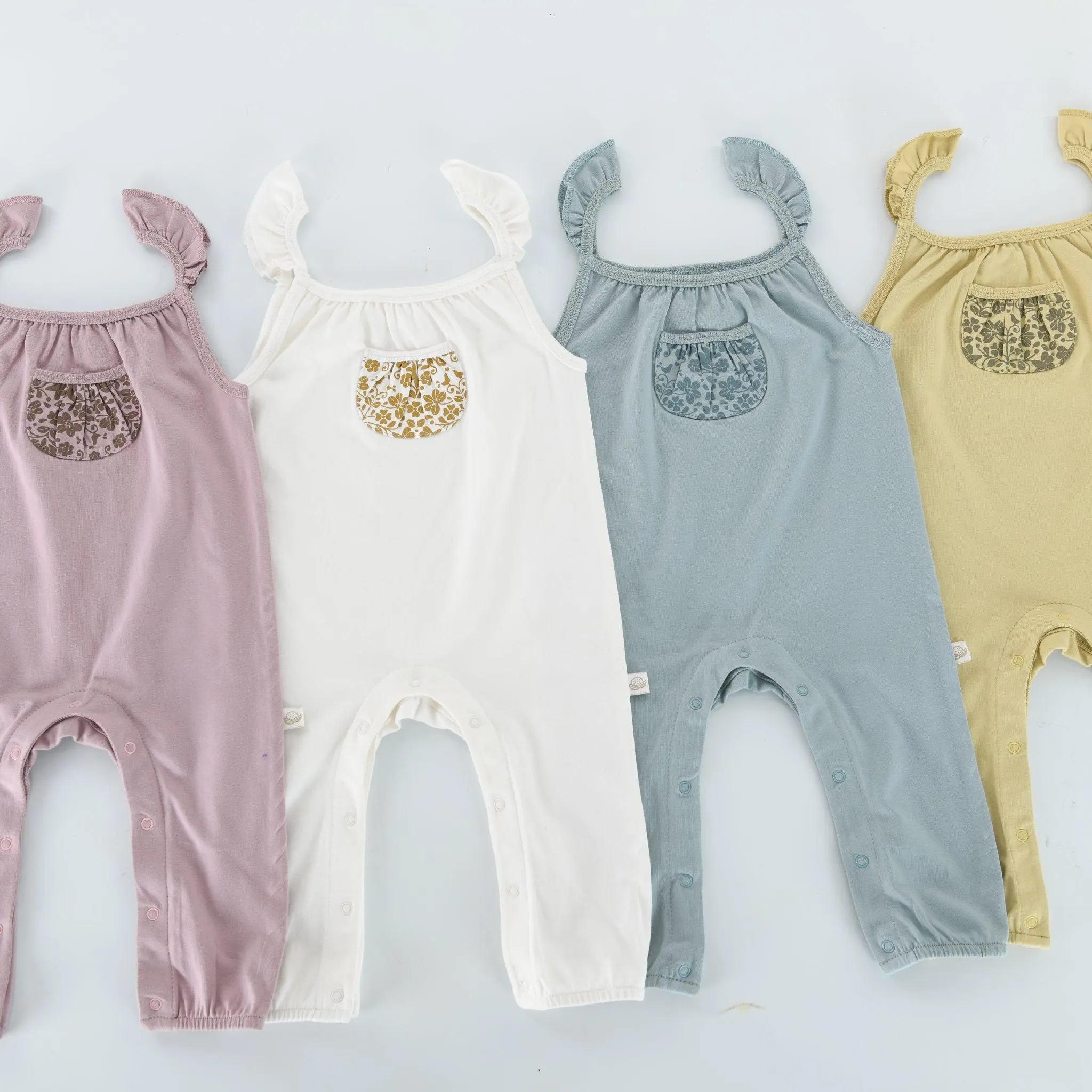 RETIRED - Organic Pocket Tank Jumpsuit - Wood Rose