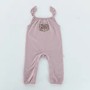 RETIRED - Organic Pocket Tank Jumpsuit - Wood Rose