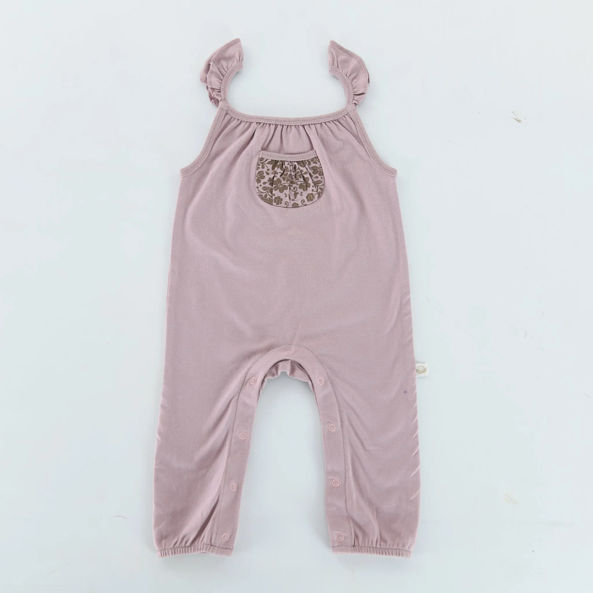 RETIRED - Organic Pocket Tank Jumpsuit - Wood Rose