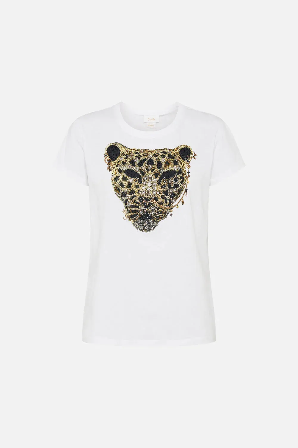 Slim Fit Round Neck T Shirt - Always Change Your Spots White
