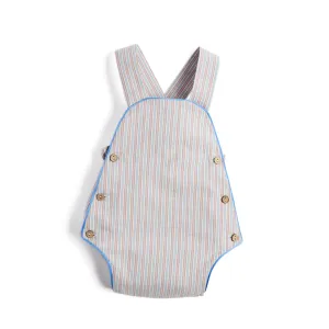 Stripe Button Detail Romper in Blue And Red (0-18mths)