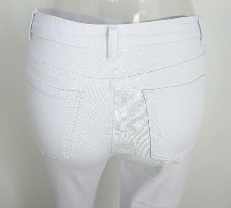 White Ripped Denim Jeans
