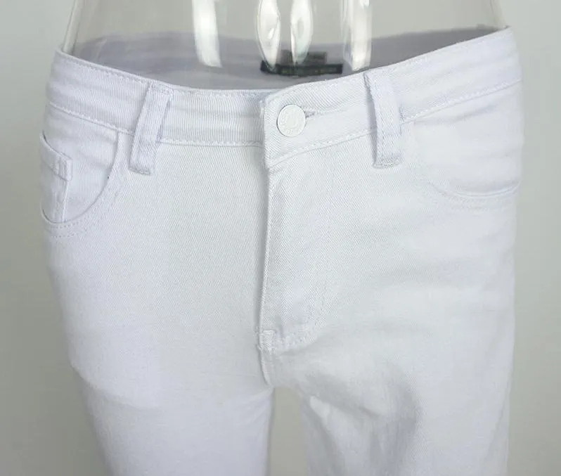 White Ripped Denim Jeans